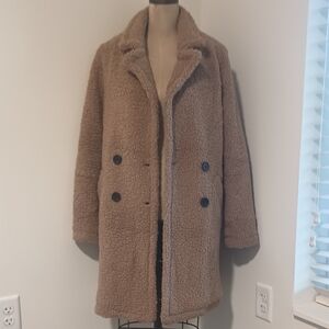 Stylish & Cozy Long Sherpa Teddy Coat!